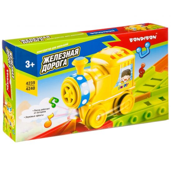 Конструктор для малышей Bondibon «Железная дорога» 24 дет. - BONDIBON