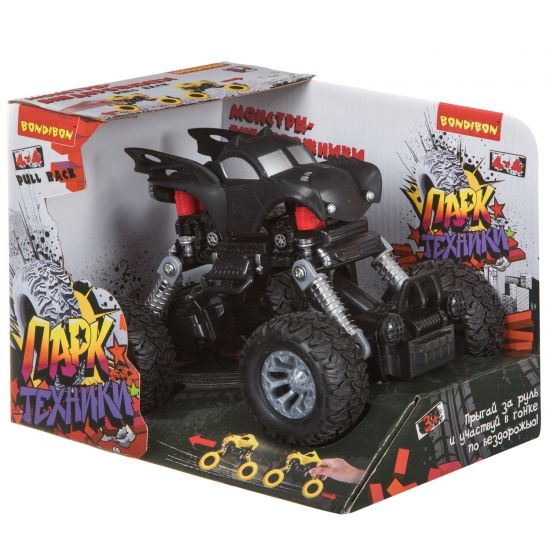 Инерционный джип на пружинной подвеске "Парк Техники" черный Bondibon - BONDIBON
