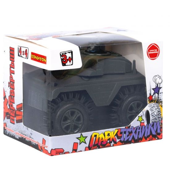 Машина ТАНК ПЕРЕВЁРТЫШ, на батарейках, хаки, 4WD, Парк Техники Bondibon - BONDIBON