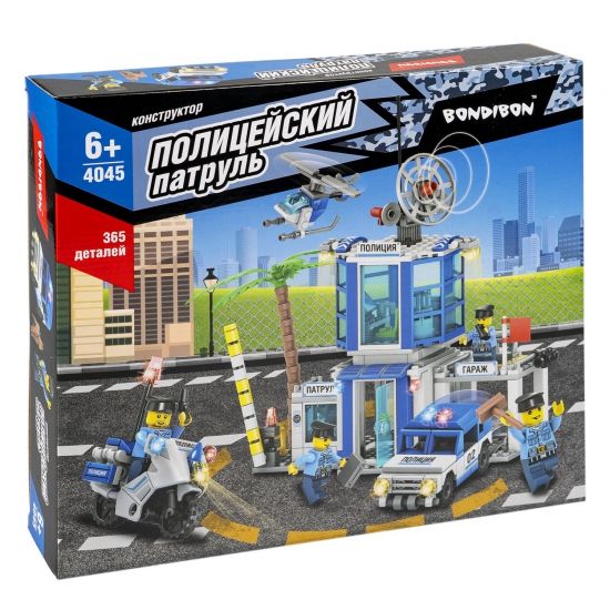 Конструктор Bondibon Полицейский Патруль Полицейский участок 365 дет. - BONDIBON