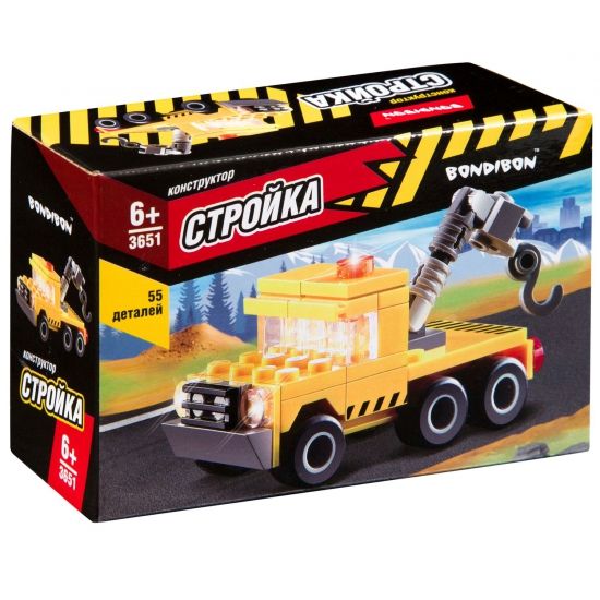 Конструктор Bondibon Стройка 3651 Тягач 55 деталей - BONDIBON