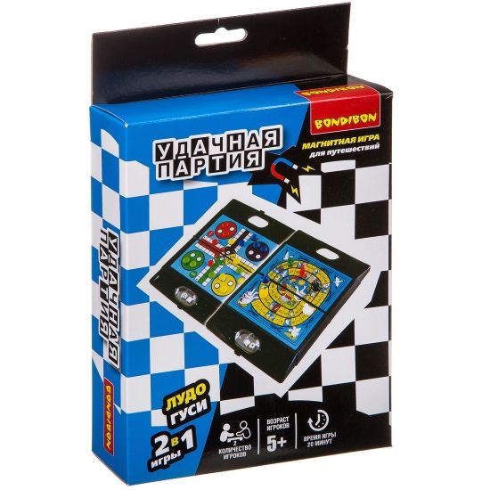 Набор настольных игр Bondibon Удачная партия 2 в 1 "Лудо, Гуси" - BONDIBON