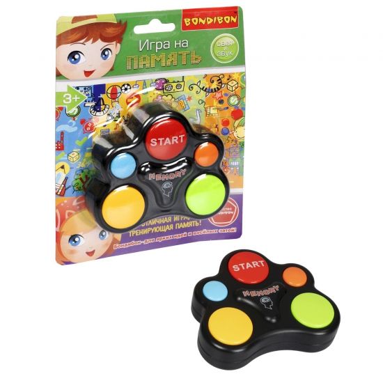 Настольная семейная игра "НА ПАМЯТЬ" со светом и звуком Bondibon - BONDIBON