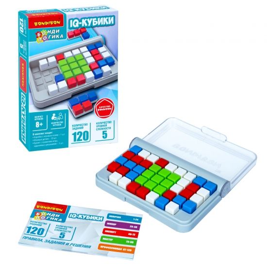 Настольная логическая игра "IQ-КУБИКИ", карманная головоломка, БондиЛогика Bondibon - BONDIBON