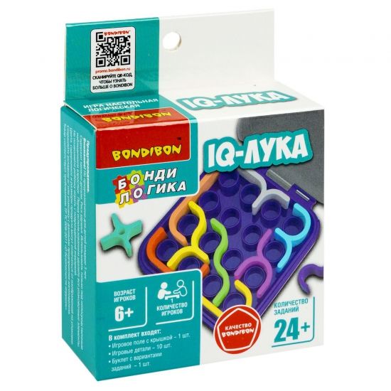 Настольная логическая игра "IQ-ЛУКА", компактная головоломка, БондиЛогика Bondibon - BONDIBON