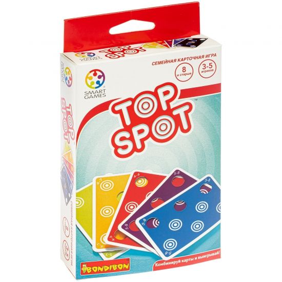 Логическая компактная настольная игра "TOP SPOT" карточная Smart Games Bondibon - BONDIBON
