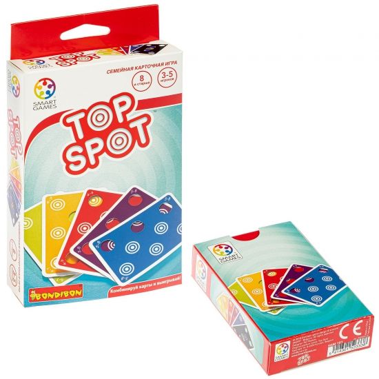 Логическая компактная настольная игра "TOP SPOT" карточная Smart Games Bondibon - BONDIBON