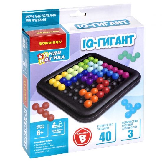 Игра-головоломка «IQ-ГИГАНТ» БондиЛогика Bondibon - BONDIBON