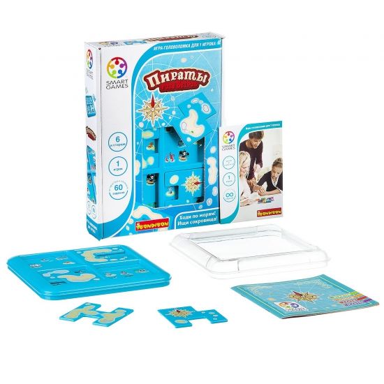 Логическая компактная настольная игра "Пираты. Роза ветров" Smart Games Bondibon - BONDIBON