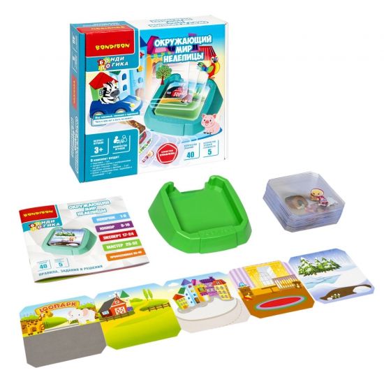 Настольная логическая игра "ОКРУЖАЮЩИЙ МИР. НЕЛЕПИЦЫ" БондиЛогика Bondibon - BONDIBON
