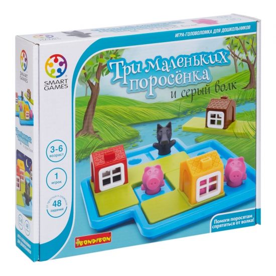Логическая настольная игра "Три маленьких поросёнка" Smart Games Bondibon - BONDIBON