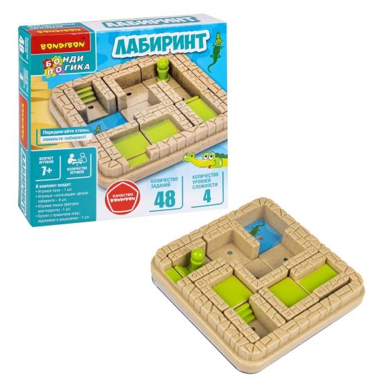 Настольная логическая игра-головоломка "ЛАБИРИНТ" БондиЛогика Bondibon - BONDIBON