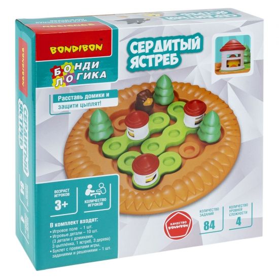 Настольная логическая игра "СЕРДИТЫЙ ЯСТРЕБ", БондиЛогика Bondibon - BONDIBON