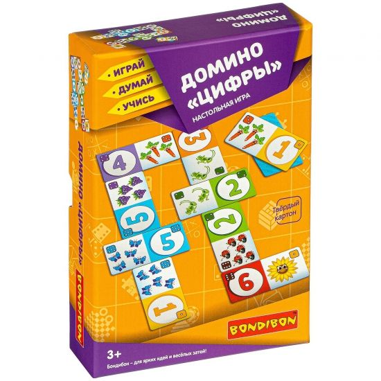 Настольная игра ДОМИНО "ЦИФРЫ" Играй Думай Учись Bondibon - BONDIBON