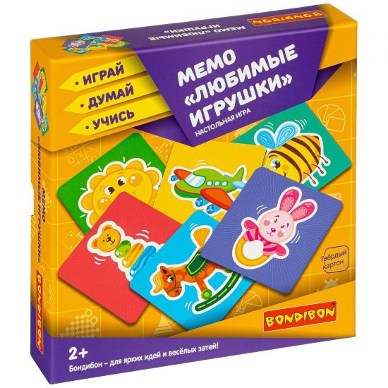 Настольная игра МЕМО "ЛЮБИМЫЕ ИГРУШКИ" Играй Думай Учись Bondibon - BONDIBON