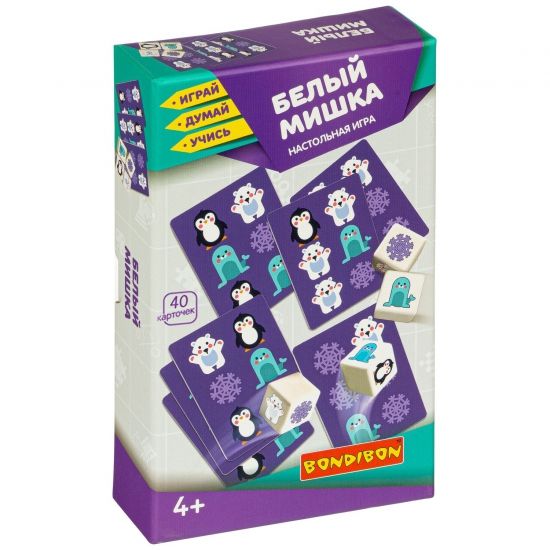 Настольная игра "БЕЛЫЙ МИШКА" Играй Думай Учись Bondibon - BONDIBON