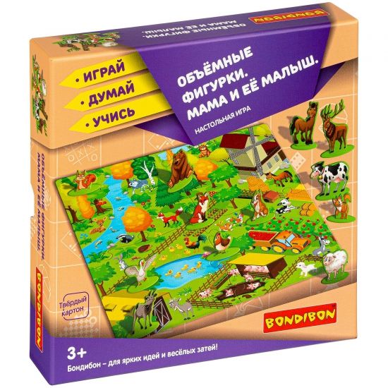 Настольная игра "МАМА И ЕЁ МАЛЫШ" Играй Думай Учись Bondibon - BONDIBON