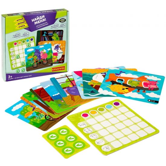 Настольная игра "НАЙДИ МЕНЯ!" с наностикерами Играй Думай Учись Bondibon - BONDIBON