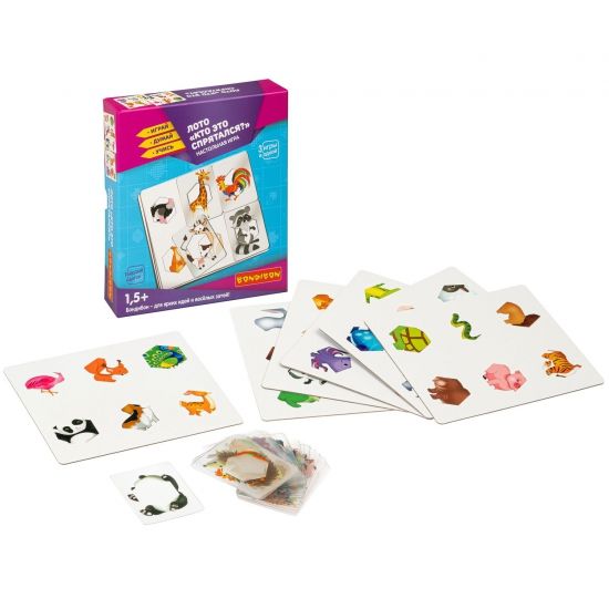 Настольная игра ЛОТО "КТО ЭТО СПРЯТАЛСЯ?" Играй Думай Учись Bondibon - BONDIBON