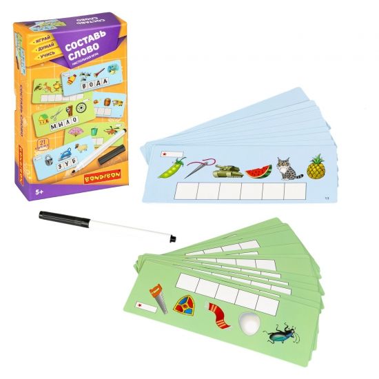 Настольная игра "СОСТАВЬ СЛОВО" Играй Думай Учись Bondibon - BONDIBON