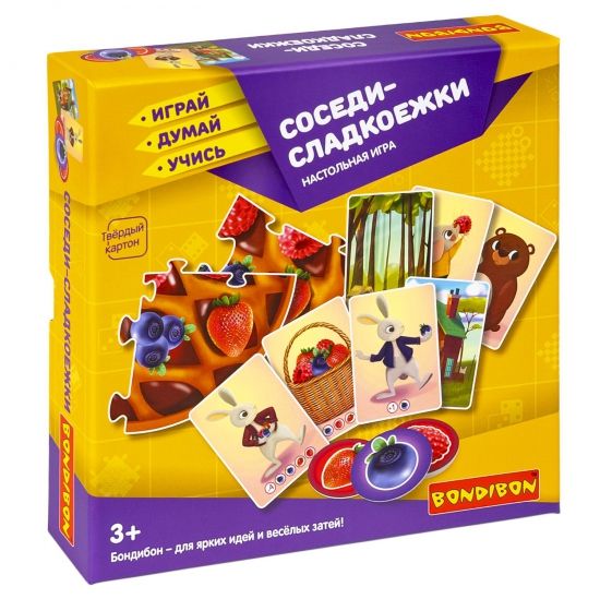 Настольная игра "СОСЕДИ-СЛАДКОЕЖКИ" Играй Думай Учись Bondibon - BONDIBON