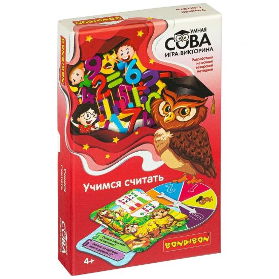 Игра-викторина «УЧИМСЯ СЧИТАТЬ» Умная Сова Bondibon - BONDIBON