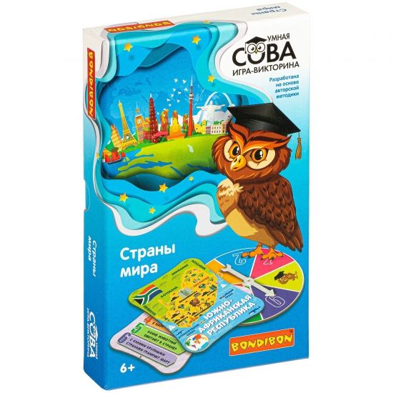 Игра-викторина "СТРАНЫ МИРА" Умная Сова Bondibon - BONDIBON