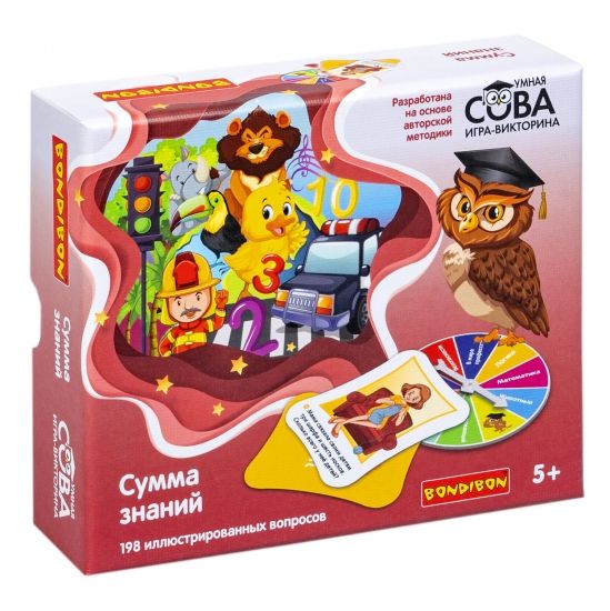 Игра-викторина «СУММА ЗНАНИЙ" Умная Сова Bondibon - BONDIBON