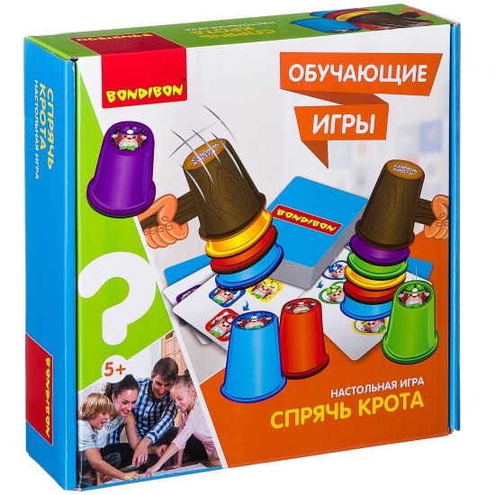Обучающая настольная игра "СПРЯЧЬ КРОТА" Bondibon - BONDIBON