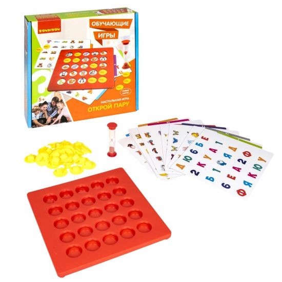 Обучающая настольная игра "ОТКРОЙ ПАРУ" Bondibon - BONDIBON