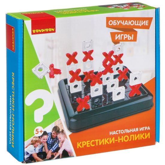 Обучающая настольная игра "КРЕСТИКИ-НОЛИКИ" Bondibon - BONDIBON