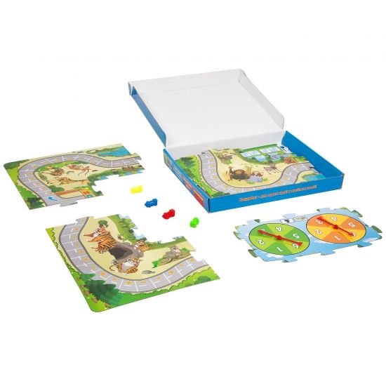 Обучающая настольная игра "ПОЕЗДКА В ЗООПАРК" Bondibon - BONDIBON