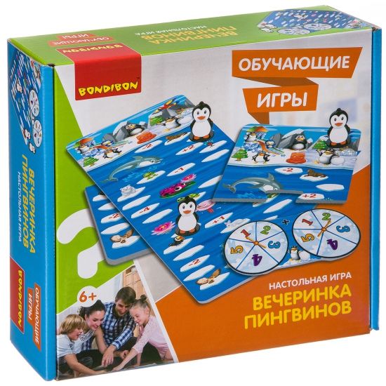 Обучающая настольная игра "ВЕЧЕРИНКА ПИНГВИНОВ" Bondibon - BONDIBON