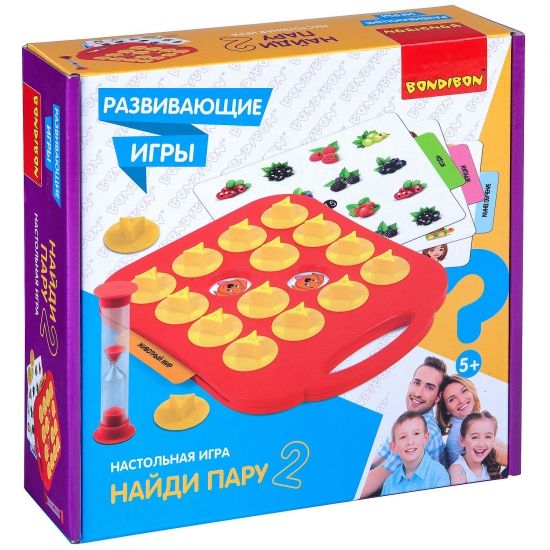 Развивающая настольная игра "НАЙДИ ПАРУ 2" Bondibon - BONDIBON