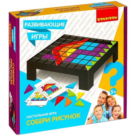 Развивающая настольная игра "СОБЕРИ РИСУНОК" Bondibon - BONDIBON