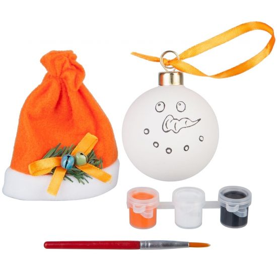Набор для творчества Bondibon "Шар-подарок" Снеговичок. - BONDIBON