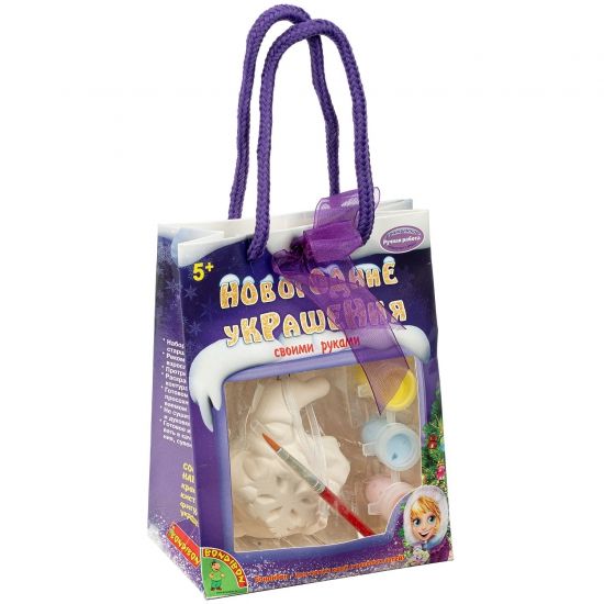 Набор для творчества Bondibon"Ёлочные украшения" Снеговичок в упаковке Сумочка - BONDIBON