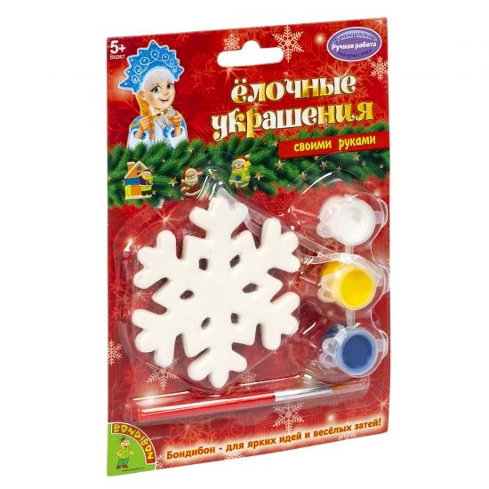 Набор для творчества "Ёлочные украшения" Снежинка - BONDIBON
