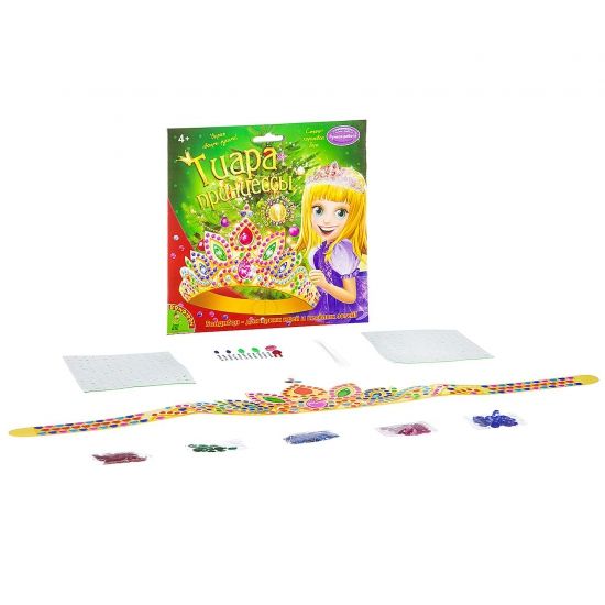 Набор для творчества Bondibon "Новогодняя тиара принцессы с пайетками и стразами" - BONDIBON