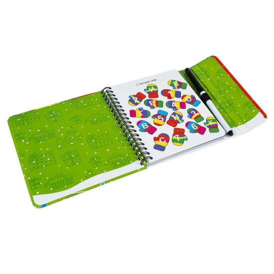 Развивающие игры под ёлку "СНЕЖНЫЕ ГОЛОВОЛОМКИ" многоразовые Bondibon - BONDIBON