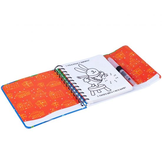 Компактная развивающая игра "НОВОГОДНИЕ ВОДНЫЕ РАСКРАСКИ" многоразовая, Игры под ёлку Bondibon - BONDIBON