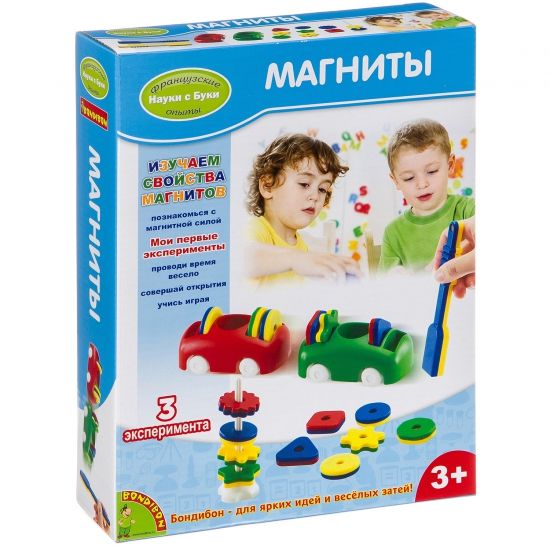 Набор для опытов "МАГНИТЫ" Мои первые эксперименты, Французские опыты Науки с Буки Bondibon - BONDIBON