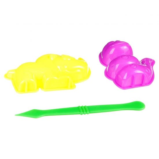 Набор для лепки Bondibon "Марсианский песок" 150 г фиолетовый 2 формочки животные - BONDIBON