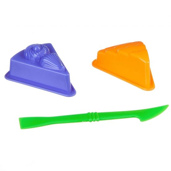 Набор для лепки Bondibon "Марсианский песок" 150 г красный 2 формочки тортики - BONDIBON