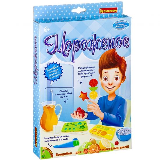 Творческий набор Bondibon "Мороженое 5 экспериментов" Французские опыты Науки с Буки - BONDIBON