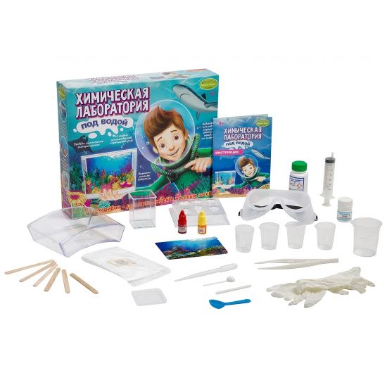 Набор для опытов BONDIBON "Химическая лаборатория под водой" Французские опыты Науки с Буки - BONDIBON