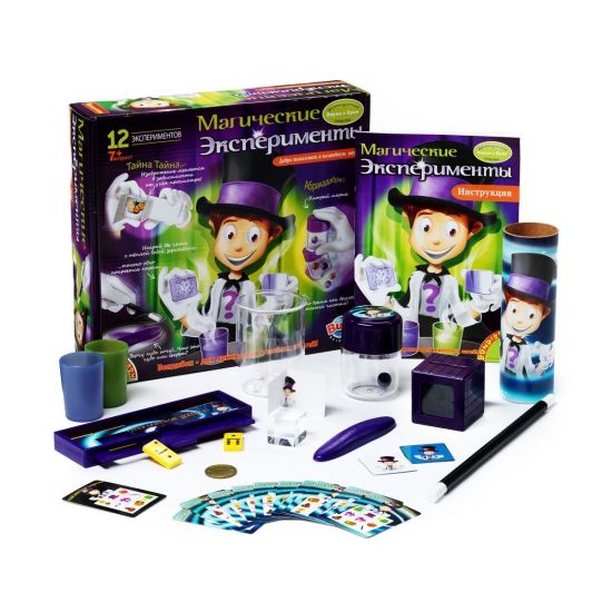 Набор для опытов Bondibon "Магические эксперименты 12 экспериментов" Французские опыты Науки с Буки - BONDIBON