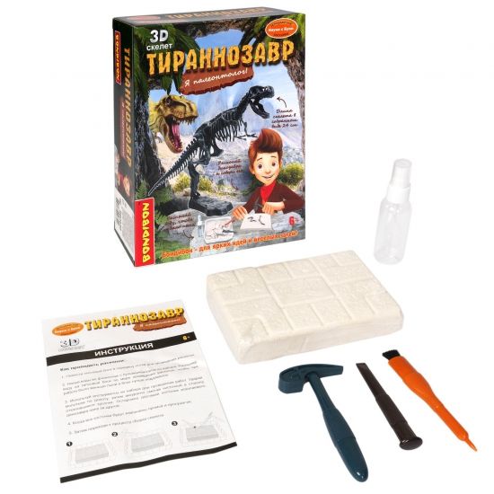 Набор палеонтолога "ДИНОЗАВР", тираннозавр, Исторические раскопки Науки с Буки Bondibon - BONDIBON