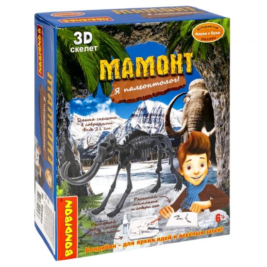 Набор палеонтолога "МАМОНТ", Исторические раскопки Науки с Буки Bondibon - BONDIBON