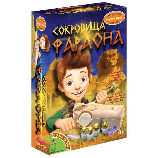 Набор для опытов Bondibon "Сокровища фараона" Французские опыты Науки с Буки - BONDIBON